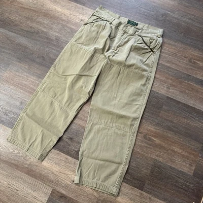 Pantalones de Colección CC Filson Para Hombre Caqui Cuero Borde Bolsillos Talla 38 Exterior Algodón Foto 1 de 4