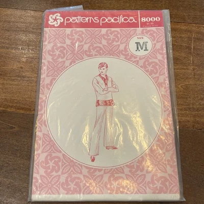 Vintage Patterns Pacifica #8000 -Men's Shirt in Size Medium HAWAIIAN SHIRT - Image 1 of 4