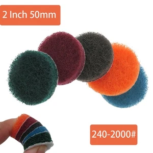 2Inch 50mm Hook & Loop Scouring Pads Flocking Sanding Discs 240-2000# Polishing - Picture 1 of 12