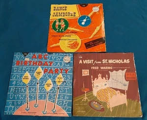 LOT of 3 Children's 10" 78 A Visit From St Nicholas, ABC Birthday Party, Dance - Foto 1 di 3