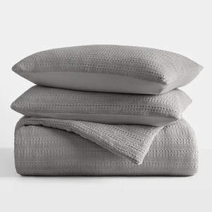 Ienjoy Home Waffelstruktur 3-teiliges Bettdecken-Set - Bild 1 von 1