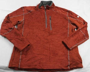 Kuhl Pullover Mens 2XL Red Half Zip Fleece Sweater Outdoors Hiking Wool Blend - Picture 1 of 9