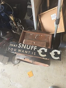 Original 1940-50’s That Snuff You Want is CC Blechschild 20,5" x 4" - Bild 1 von 7