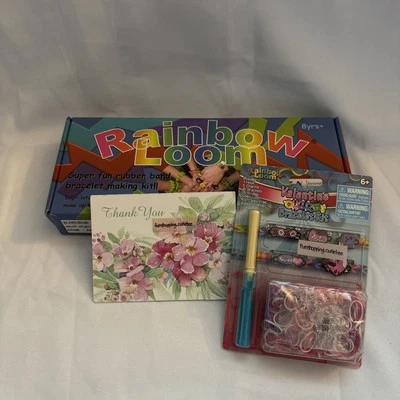 全新 RAINBOW LOOM 快速友谊手链 初学者套件 吊饰 钩带 批量 套装 — 第 1/4 张图片