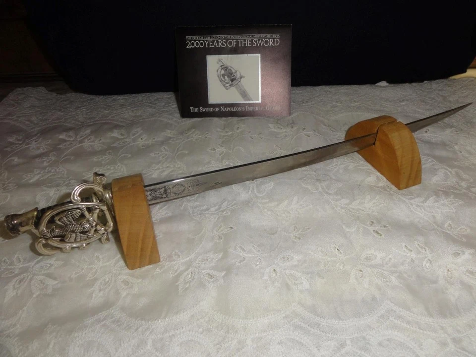 Espada Franklin Mint de la Guardia Imperial de Napoleón escala 1:3 certificado de autenticidad archivos militares Foto 1 de 1