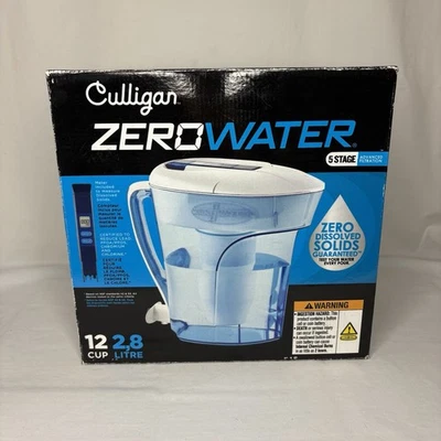 Culligan Zero Water 12 Cup Pitcher 5 Stage Filtration Ready Pour - Image 1 of 4
