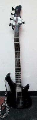 GREAT  Stadium 5-String Electric Bass Guitar black cool rare - Image 1 of 4
