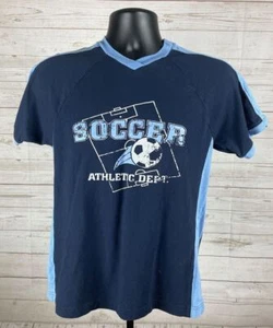 Old Navy Soccer Atheltic Dept Shirt Boys XL Kids Blue Shirt Pre Owned ST22 - Picture 1 of 6