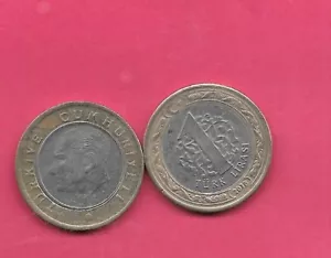 TURKEY TURKISH KM1244 2016 XF-SUPER FINE-NICE LIRA BI-METAL COIN - Picture 1 of 1