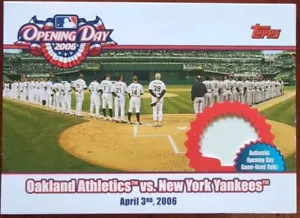 Frank THOMAS Derek JETER MATSUI ZITO 2006 Topps Yankees A's Game Used BASE PATCH - Picture 1 of 2