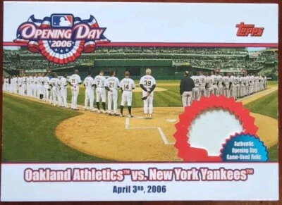 Frank Thomas Derek Jeter Matsui Zito 2006 Topps Yankees A's Game usado parche base Foto 1 de 2