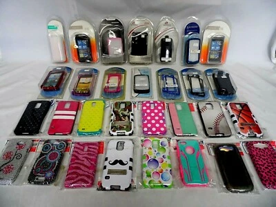 Mixed Wholesale Lot of 30 Older Model Cell Phone Cases Samsung Motorola - Image 1 of 4