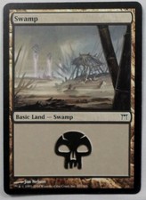 MAGIC THE GATHERING MTG 2004 CHAMPIONS OF KAMIGAWA BLACK SWAMP LAND CARD A