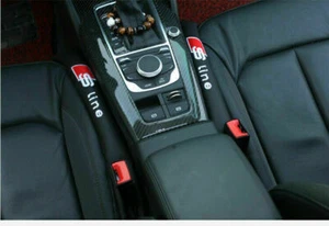 2X Leder Autositz Lückenfüller Pad Plug Sitzbezug Fugenlücke Aufkleber für AUDI- - Picture 1 of 3