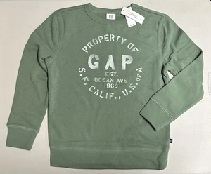 Property Of GAP Sweatshirt Green Unisex Boys and Girls select size - Picture 1 of 3
