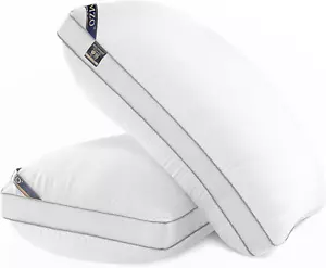 2er Set King Size Bettkissen zum Schlafen - Seitenfalten kühlendes Netzdesign - Bild 1 von 9
