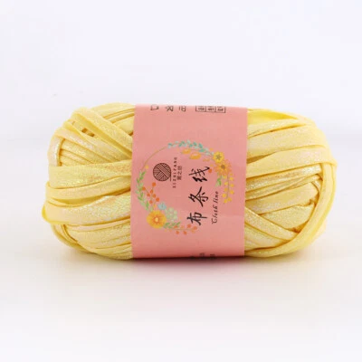 100 g de textura metálica camiseta fio bola brilhante fio de tricô faça você mesmo artesanato 30M - Imagem 1 de 4