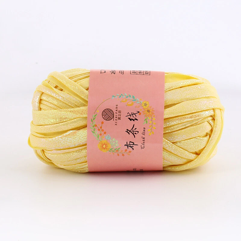 100 g de textura metálica camiseta fio bola brilhante fio de tricô faça você mesmo artesanato 30M costura - Imagem 1 de 4