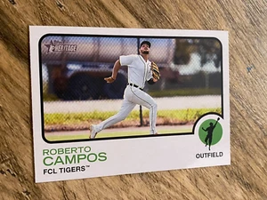 2022 Topps Heritage Minor League ROBERTO CAMPOS Detroit Tigers SHORT PRINT - Picture 1 of 2