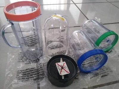 ORIGINAL Magic Bullet Set - 8 pieces BRAND NEW Never Used Mugs and Blender Parts - Image 1 of 4