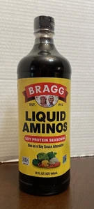 Bragg Liquid Aminos Soy Protein Seasoning 32 oz Soy Sauce Alternative - Picture 1 of 6