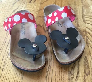 Mickey Mouse Shuang Long Cork Sandals Disney Flip Flops Summer Size 6.5 ? Minnie - Picture 1 of 9
