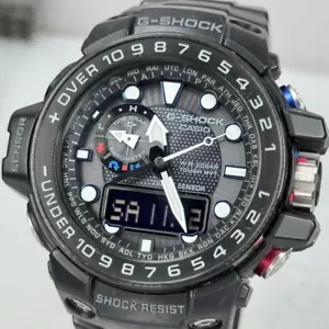 CASIO G-SHOCK GWN-1000B-1AJF GULFMASTER Black Men's Watch Japan Used Rare - Picture 1 of 17