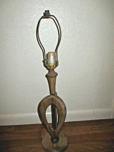 Vintage~Lamp~Wooded~Rusty~No Wiring~1970's - Picture 1 of 11