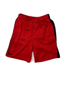 Youth Under Armour Heatgear Basketball Loose Fit Shorts Red and Black YMD - Picture 1 of 4