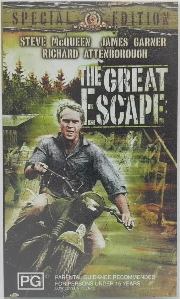 The Great Escape Steve McQueen / James Garner Video VHS PAL Sirh70