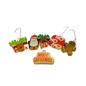 #3960 Sechs Stück Gummi Weihnachtsschmuck 1 x 1 Zoll - Bild 1 von 12