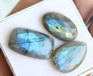 50.40 Ct Natural Blue Labradorite faceted Cut Loose Gemstone - Picture 1 of 2