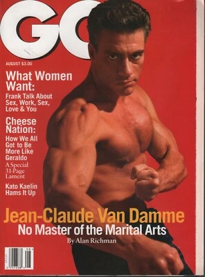 GQ Gentlemen's Quarterly August 1995 Jean-Claude Van Damme 102219AME - Image 1 of 2