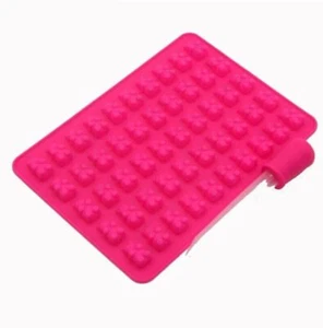 53 Cavity Silicone Gummy Bear Mold Candy Chocolate Jelly Ice Mould Rose Red Tray - Picture 1 of 9