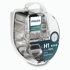 Genuine Philips H1 X-tremeVision Pro150 High Full Beam Halogen Headlight Bulbs - Picture 1 of 5