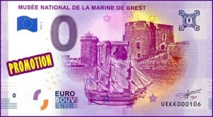 UEKK / MUSEE NATIONAL DE LA MARINE BREST / BILLET 0 € / 0 EURO-SCHEIN / 2019-3 - Picture 1 of 1