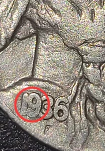 1936  Buffalo Nickel with DDR Doubled Die Error, Date Error - Picture 1 of 3