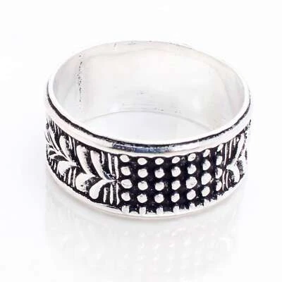 Argento 925 Placcato Fatto A Mano Gioielli Per Lei Anello Taglia 6 R-14246 - Immagine 1 di 3