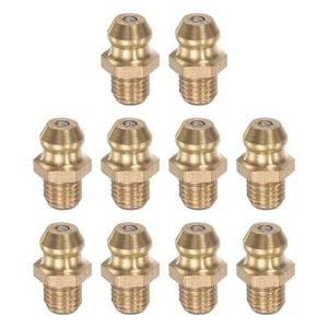 10pcs Brass Straight Hydraulic Grease Fitting Accessories M6 x 0.75mm Thread - Picture 1 of 5