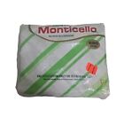 Vintage Cannon Monticello Sheet King Fitted Striped Green White NEW Old Stock