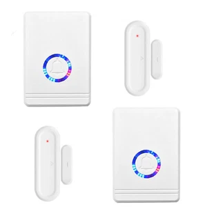 Wireless Window Door Open Alarm 48 Chime Magnetic Sensor Shop Entry Bell 2 Sets - Picture 1 of 12