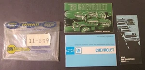 1968 & 1971 CHEVROLET OWNER’S MANUALS in ORIGINAL HOLDER + Pollution Pamphlet - Picture 1 of 12