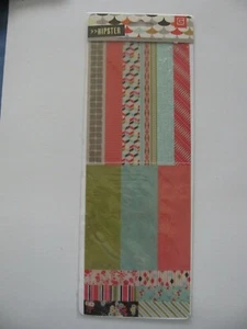 Basic Grey HIPSTER Tape Strips 1 Sheet 4.25" X 12" NIP - Picture 1 of 2