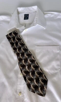 Dress shirt and tie Joseph & Feiss men's non-iron white shirt Picone silk tie - Image 1 of 4
