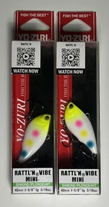 Yo-Zuri Rattl'n Vibe Mini Crankbait (LOT OF 2) Wonderbread R1354-WB 3/16oz - Picture 1 of 3