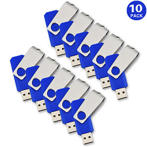 Kootion 10Pack 2GB Rotating 360° USB 2.0 Flash Drive Flash Memory Stick U Disk