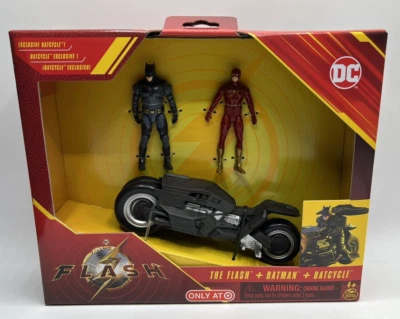Набор экшн-фигурок 2022 Spin Master DC The Flash, Batman & Exclusive Batcycle - Изображение 1 из 4