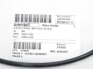 Buna O-Ring 13-1/2"-OD 13"-ID .275-Thick High Quality (B552) - Picture 1 of 3