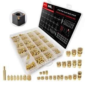 #2-56#4-40#6-32#8-32#10-24 Threaded Inserts-548 Pieces Assortment Kit+8Xsolderin - Picture 1 of 4
