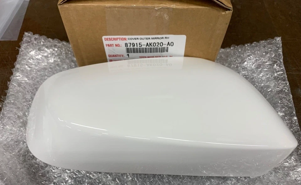 OEM TOYOTA TACOMA ВНЕШНЕЕ ЗЕРКАЛО КРЫШКА БЕЛАЯ ПАССАЖИРСКАЯ СТОРОНА ПОДХОДИТ 2024-25 - Изображение 1 из 1